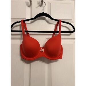 Victorias Secret 32DD Body By Victoria Bra Lined Perfect Coverage Red‎ Lingerie
